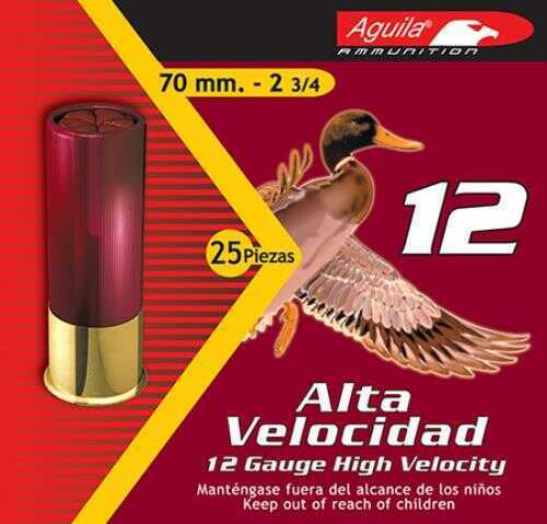 12 Gauge 2-3/4" High Velocity #6  1-1/4 oz 25 Rounds Aguila Shotgun Ammunition